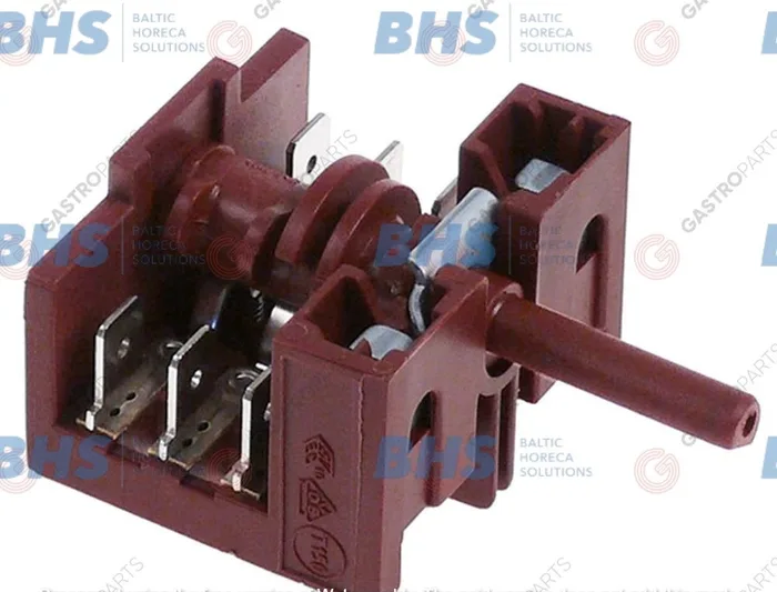 Operation switch 3 operating positions 3NO sequence 1-0-2 16A shaft ø 6x4.6mm shaft L 23mm 345.492