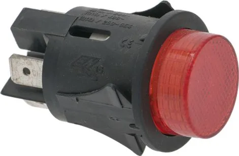 RED BIPOLAR PUSH BUTTON 16A 250V L1319614 CEPU25A